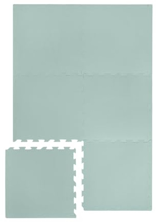 3 Sprouts - Puzzle Suelo Bebé Acolchado - Alfombra de Juegos Infantil y Tapete de Actividades para Niños - Verde