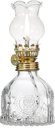 YKSJDFH Vintage Petroleumlampe mit Farbverlauf, bunte Öllampe aus Glas, klassisches Petroleum, große Kapazität, wasserdicht, Notbeleuchtung, Laterne, Öl-Sturmlaternen für Esszimmer und Garten