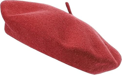 reshmena Baskenmütze für Erwachsene, französischer Stil, Wolle, einfarbig, klassische Farbe, Baskenmütze, Unisex, weich, warm, Outdoor, Vintage-Künstlermütze, Beanie, Unisex-Mütze