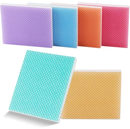 6 Stück Schleifschwämme, Handschleifblöcke Körnung 150 180 240 320 400 600, Flexibles Schleifschwamm, PU-Schaum-Schleifpads für Holz Handwerk Trockenbau Metall Farbe