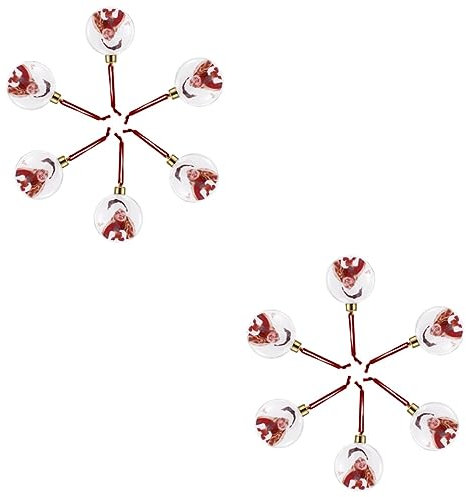IMIKEYA Christbaumschmuck 12 STK Weihnachtsbaum-anhänger Bild Weihnachtsschmuck Bild Christbaum Anhänger Christbaumanhänger Weihnachtsdekorationen -Sterne-Ball Fotohalterung