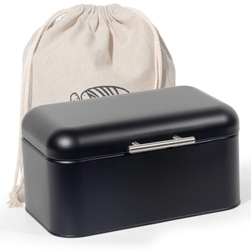 SYLANDO Brotkasten aus Metall mit Edelstahlgriff, Brot Lange Aufbewahren, Retro Brot Box, Brotaufbewahrungsbox mit Deckel