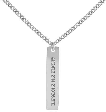 Heideman Halskette Herren Piri personalisiert Edelstahl mit Anhänger | Individuelle Gravurkette mit Wunschname oder Buchstaben – besonderes Geschenk für Männer zu Vatertag oder Jahrestag