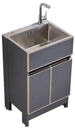 Spülenschrank mit Spüle und Armatur,Edelstahl Spültisch Gastro,Küchenspüle Unterschrank,Outdoor Spüle Waschbecken,Küche Küchenzeile,Single Küchen Schränke,Küchenspüle Spülbecken,Senke für Außen Innen(