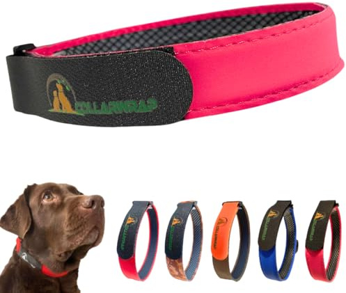 Funda Collar Antiparasitario Perros Apta para Todos los Collares Antiparasitarios para Perros - Antipulgas para Perros Pequeño y Grande - Collar Antiparasitos Perro Interno (Rosa, S: de 30 a 33 cm)