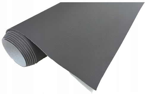 TAPHICEROS Leder Reparatur Set | Dunkelgrau 50 cm x 140 cm | Meterware Kunstleder Selbstklebend Lederreparatur Lederflicken Set Hochwertiges Lederflickenset für Autositz Sofa Möbel Bürostuhl