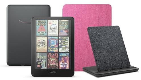 Kindle Colorsoft Signature Edition (32 GB) ohne Werbung, eine Amazon-Stoffhülle und eine kabellose Ladestation Made for Amazon
