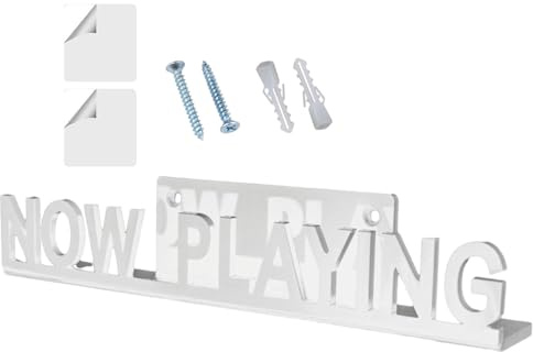 Soporte Discos Vinilo Estante De AcríLico, Soporte Acrílico para Vinilos Now Playing - 4mm Grosor, Montaje En Pared, Decoración Musical (18x4.5cm)