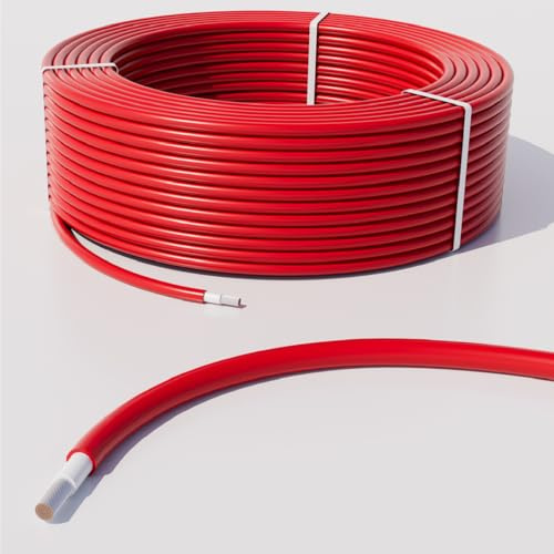 Cavo solare H1Z2Z2-K da 35 Fahrenheit da 4 mm², cavo di prolunga da 50 m, resistente ai raggi UV, colore rosso, resistente ai raggi UV e alle intemperie, per impianto solare PV