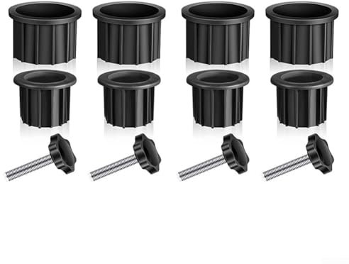 Piezas de repuesto para soportes de paraguas, kit de 12 piezas con tornillos M8 y para cubiertas de anillo para una configuración segura (12 juegos)