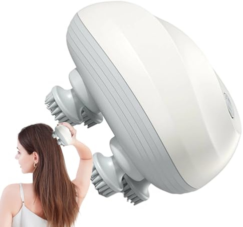Hårbotten Massageapparat Elektrisk | Massageapparat för Huvudvård,Trådlös Handhållen Massager Till Huvudvård för Familjen Under Bad Spa Avkoppling