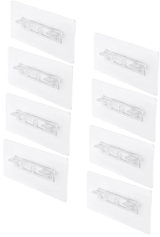 SHINEOFI 8pcs Long Partition Holder Self Adhesive Shelf Bracket Shelf Support Pegs Wardrobe Storage Kitchen Cabinets