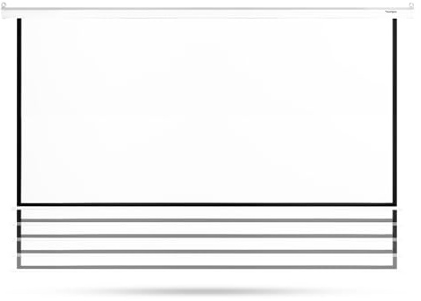 OVERMAX Schermo per Proiettore Avvoglibile Retrattile Automatic Screen 95, 16:9, Elettrico con Telecomando, per Home Cinema e Presentazioni, Montaggio a Parete o a Soffitto