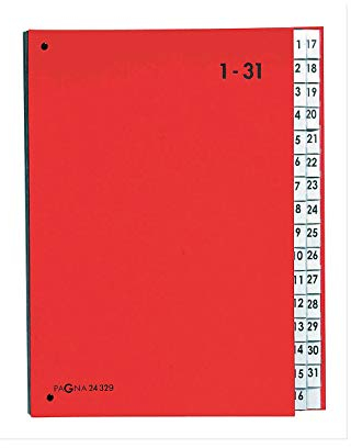 Pagna Pultordner 1-31, rot, für DIN A4 und Überformate