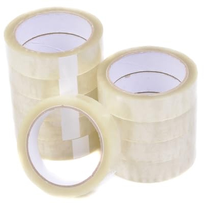 bag it Plastics 6x Cellotape Rolls - Strong Clear Parcel & Packing Tape, Adhesive sellotape for Wrapping, Packaging, Office, Gift, Parcel & Everyday Use 24mm x 66m long