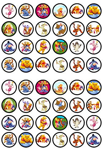 48 Cute bear essbarem Premium Stärke Süße Vanille, Wafer Reispapier Mini Cupcake Topper, Cake Pops, Cookies