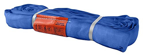 ATERET Powerlift - Imbracatura rotonda infinita in poliestere blu, capacità verticale 9,6 kg, lunghezza 4 piedi, cestino 19,2 kg, resistente imbracatura di sollevamento in polietilene