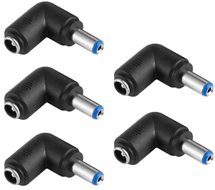 Gomito a 90 gradi Adattatore per connettore di alimentazione CC 5.5mmx2.1mm Convertitore da spina maschio a femmina Jack accoppiatore per laptop Illuminazione a strisce per telecamera CCTV -5 PACK