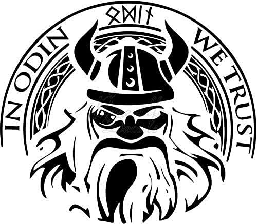 myrockshirt Wikinger in Odin we Trust 20 cm Aufkleber Autoaufkleber Sticker Laptop Scheibe Wand Profi Qualität