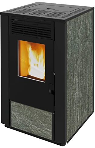Wamsler Pelletofen Naturstein/A+ Schwarz HEIZOFEN