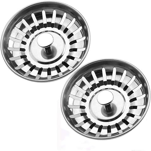Tomario Kitchen Sink Strainer Plug Stainless Steel Thicken Hole Diameter 78mm for Kitchen Sink (2, 78MM)