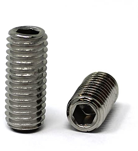 Tornillo roscado con cabeza cónica y hexágono interior (ISK) según DIN 913/ISO 4026, acero inoxidable A2 V2A, tornillo prisionero (10 unidades, M5 x 10 mm)