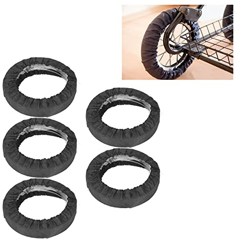 Uadme 5Pcs Kinderwagen Radabdeckung Radschutz für Kinderwagen-Räder Kinderwagen Rad Schutz Abdeckungen Oxford Stoff Kinderwagen Staubdichte Fußabdeckung Infant