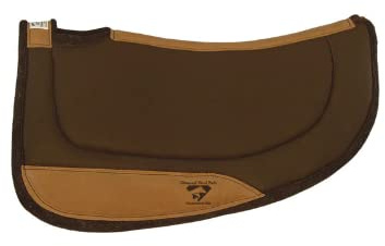 Diamond Wool Contoured Felt Ranch Western Saddle Pad for Horses 30x30 Round – 1 Thickness, Maize