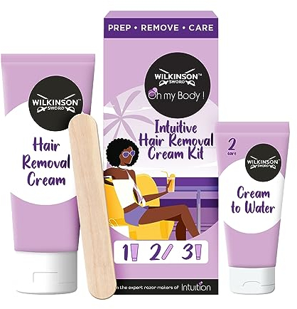 WILKINSON SWORD - Intuition Hair Removal Cream Kit For Women | 3 Step Hair Removal Kit