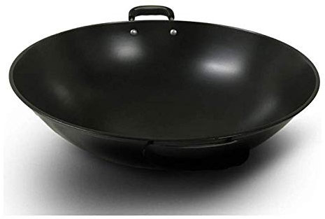 OQHAIR Woks Ollas para cocinar Sartenes Olla Wok casero Sartén Wok Tradicional Olla de Hierro Fundido Olla de Hierro Fundido Wok Grande Wok binaural Antiadherente Engrosamiento Estufa de