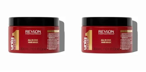 UniqOne Mask, 300 ml, reparierende Haarkur, Haarmaske für tiefgreifende Reparatur & unglaublichen Glanz, Kur spendet Feuchtigkeit, ohne zu beschweren, mit Anti-Frizz Effekt (Packung mit 2)