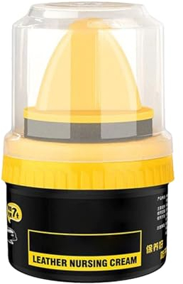HUNYA 50ML Shoe Cream with Sponge Applicator, Leather Repair Cream Liquid Shoe Polish, Neutral Shoe Polish Black Shoe Polish, Shoe Leather Repair, Leather Care and Nourishing