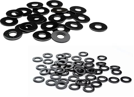 M5 M6 M8 Unterlegscheiben schwarz Edelstahl V2A Beilagscheibe DIN 125 9021 rostfrei A5,3 A6,4 A8,4 glänzend pulverbeschichtet, Stückzahl:10 Stk., Abmessung:M8 - DIN9021(breiter Außendurchmesser)
