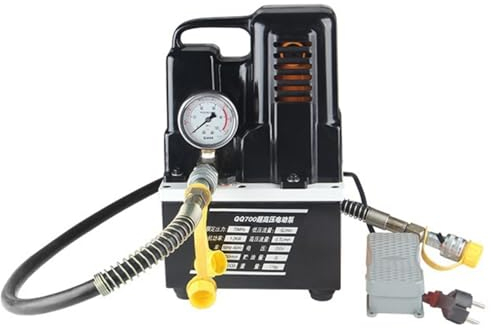 Pompa idraulica ultra piccola portatile, pompa idraulica elettrica, micro pompa elettrica ad altissima pressione SUNBING (Color : QQ-700 (110V foot switch))