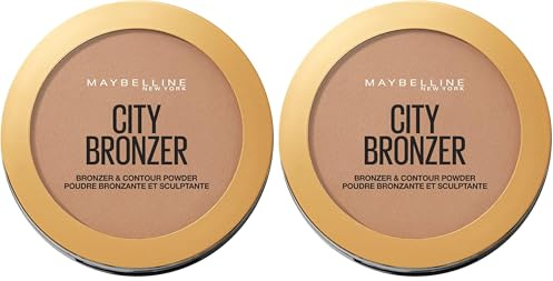 MAYBELLINE New York City Bronze Puder, 8 g (Packung mit 2), 2x 4 g, Matt, Medium, Cool, Neu, Bronzer