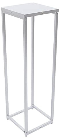 vinnyooc Blumenständer Pflanzenständer Metall Blumenhocker Geometrische Herzstück-Vase Eckig Beistelltisch Blumensäule Display Rack Hochzeitsdekoration Geburtstagsfeier (24 * 24 * 80cm)
