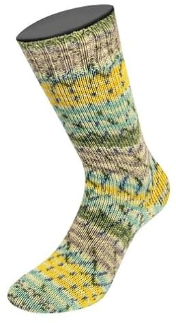 LANA GROSSA Landlust die Sockenwolle | Garn aus Merinowolle in verschiedenen Farben | Handstrickgarn aus 80% Schurwolle (Merino) & 20% Polyamid | 100g Wolle zum Stricken & Häkeln | 420m Garn FB 511