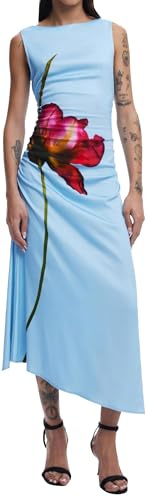 Vestido asimétrico orquídea