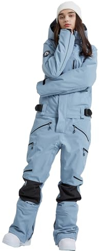 HOUZONIY Einteiler Skioverall Damen Schneeanzug Skioverall Skifahren Skianzüge Overall Jumpsuit Frauen Snowboard Skisuit Outdoor Sport