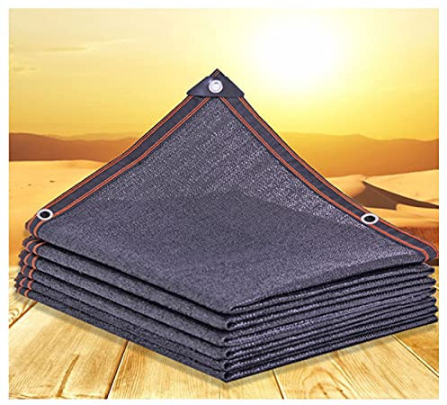 Rete ombreggiante in polietilene nero, 4 x 5 m, vela ombreggiante per vestiti auto, copertura per fiori, balcone, tetto, stagno, piscina, ombrellone, protezione UV, 49