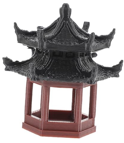 PRETYZOOM Pabellón Hexagonal Miniatura para Decoración De Bonsáis Y Acuarios Escultura Tradicional China para Micro Paisajes Adorno Compacto para Jardín Y Espacios Pequeños