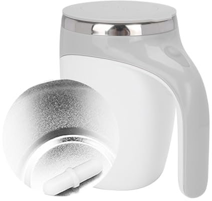 Nikou Tazza da Caffè Auto-Mescolante da 380 ml, In Acciaio Inossidabile 304, Magnetica, Miscelazione Automatica, Adatto per Latte, Tè, Succo di Frutta