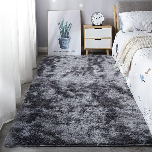 GOUSUN Kinder Teppich 270 x 350 cm Pflegeleicht Und Waschbar Teppich aus Wolle Elegantes Design für Jedes Zuhause für Kinderzimmer, Dunkelgrau
