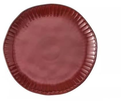 Juego de Platos Llanos Plato rojo, plato de cerámica, vajilla móvil for el hogar, plato de cena festivo Ensaladera de Cocina(L)