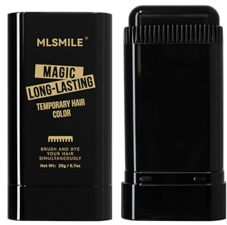Temporäre Haarfarbe, 3 Farben, Langhaltend, 20g, mit Färbekamm, Schwarz (black, 20)