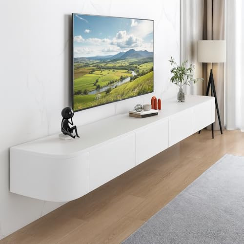 FGNIXLN Mobile TV Sospeso,120-240cm Tavolo per TV Moderno,Mobile Porta Televisore,Adatto per il Soggiorno e la Camera da Letto（140cm）