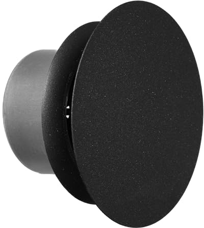 TURvent 100mm Anthrazit/Schwarz Tellerventil - Einstellbarer Diffusor für Wand und Decke - Zuluft und Abluftventil aus Metall - Runde Lüftungsabdeckung Lüftungsgitter für Badezimmer Küche Garage