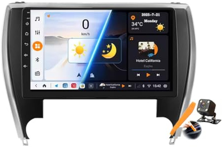 M6 pro2,YLOXFW Android 15.0 Coche Radio 2 DIN Estéreo para Camry 2015-2017 GPS Sat Navi 10''Cartablet Multimedia Vídeo Reproductor BT FM Receptor con Carplay 4G 5G WiFi DSP SWC