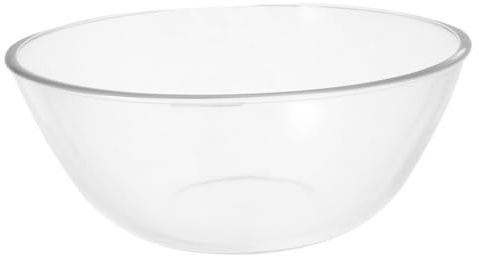 Sosoport Vintage Glass Mixing Bowl for Kitchen Food Preparation Decorative Glass Bowls for Salad Soup and Baking