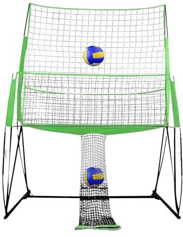 Volleyball-Trainingsnetz, Volleyball-Übungsnetz, Volley-Ball-Trainer-Ausrüstungsnetz,Pitching-Übung/Spiking-Übung,für Zuhause, Turnhalle, Schule, Spielplatz und andere Outdoor (Grün)